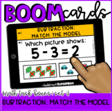 Math Task Boxes Set 4 Boom Cards™: Subtraction-Match the Model