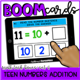 Math Task Boxes Set 4 Boom Cards™: Teen Numbers Addition