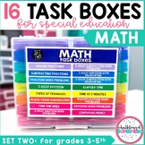 Math Task Boxes - set two - grades 3-5th - special education