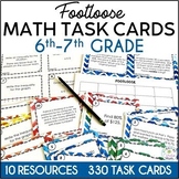 Math Task Card Activities Bundle 6th and 7th Grades Footlo