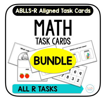 Preview of Math Task Card BUNDLE [ABLLS-R Aligned ALL R TASKS]