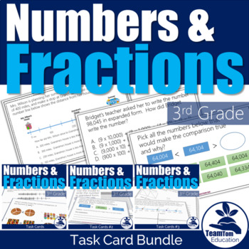 Preview of Math Task Card Bundle #1 3rd Grade