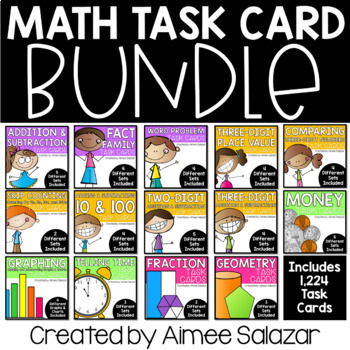 Preview of Math Task Card Bundle