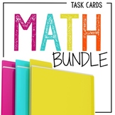 Math Task Card Bundle: Place Value, Problem Solving, Fract