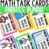 Math Task Card or Scoot Game Endless Bundle, Kindergarten 
