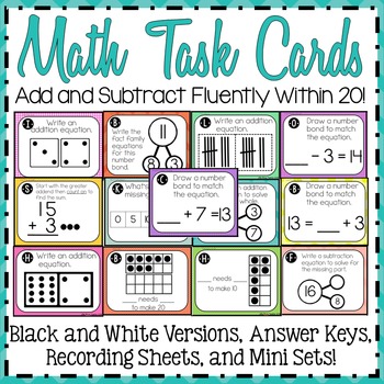 Preview of Math Task Cards 2.OA.2 {Second Grade}