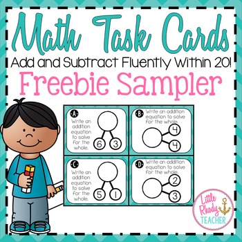 Preview of Math Task Cards 2.OA.2 Freebie Sampler