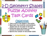Math Task Cards - 2D Geometry Shapes Activity