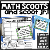 Math Task Cards - Scoot/Scoot JR - place value, skip counting, & word problems
