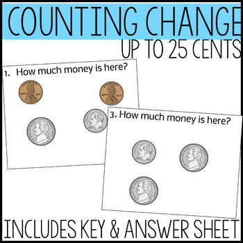 Preview of Money Math Task Cards, Adding coins up to 25 cents