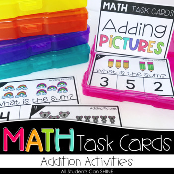 Preview of Math Task Cards - Addition