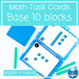 Math Task Cards - Base 10 Blocks 1-20 - French & English