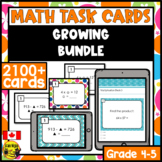 Math Paper or Digital Task Cards | Bundle Grade 4 to 5