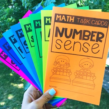 Preview of Math Task Cards - FREE Recording Sheet Covers