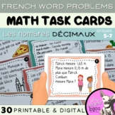 Math Task Cards (FRENCH): Decimals (DIGITAL & PRINTABLE)