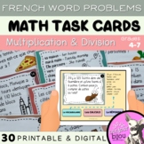 Math Task Cards (FRENCH): Multiplication & Division (DIGIT