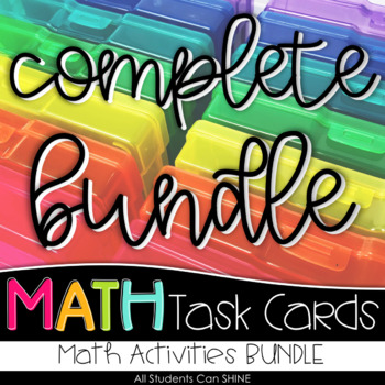 Preview of Math Task Cards First Grade Math Fluency COMPLETE BUNDLE Printable
