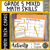 Math Task Cards Grade 5