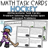 Math Task Cards Hockey Word Problems
