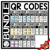 Math Task Cards Math Scoot | QR Codes for Telling Time Cou