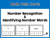 Math Task Cards - Number Identification and Number Words E