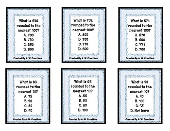 Preview of Math Task Cards - Rounding Numbers