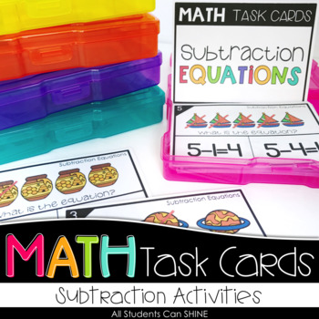 Preview of Math Task Cards - Subtraction
