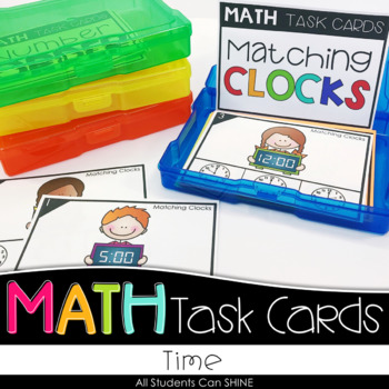 Preview of Math Task Cards - Time
