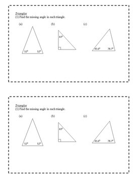 Math Task Cards (Triangles, Quadrilaterals, Transformations) - 6th