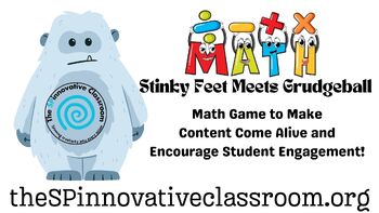 Preview of Math Task Cards With Stinky Feet Meets Grudge Ball Game Component