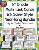5th Grade Math INK SAVER Task Cards Year-Long BUNDLE  580+