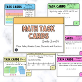 Math Task Cards and Answers - Year 3 -4