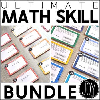 Preview of Math Task Cards with Digital Boom Option MEGA BUNDLE