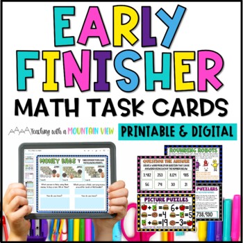 Preview of Math Task Cards for Early Finishers