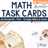 Math Task Cards for the Year Bundle (4th Grade) Google Sli