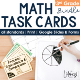 Math Task Cards for the Year Bundle (3rd Grade) Google Sli