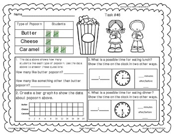 Math Tasks (2nd Grade Set #4) by Stuckey in Second | TpT