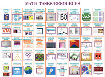 Preview of Math Tasks/Resources/Manipulatives