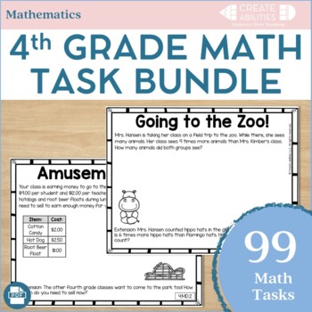 Math Tasks Bundle 4th Grade by Create-Abilities | TpT