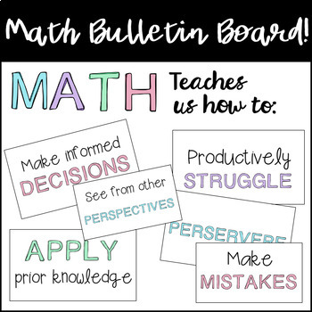 Preview of Math Teaches Us To...[BULLETIN BOARD IDEAS!]