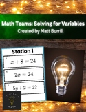 Math Teams: Solving for Variables