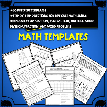 Preview of Math Templates and Graphic Organizers