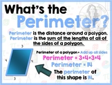 Math Terms & Definitions - Colorful Math Skill Poster - PERIMETER