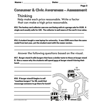 math test assessment bundle for grade 4 financial literacy print pdf