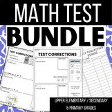 Math Test Corrections BUNDLE - Elementary & Secondary