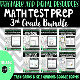 Math Test Prep Task Cards and Digital Google Slides Bundle