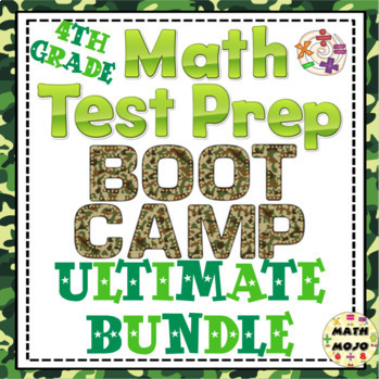 Preview of Math Test Prep - 4th Grade Boot Camp Math Test Prep Ultimate Bundle