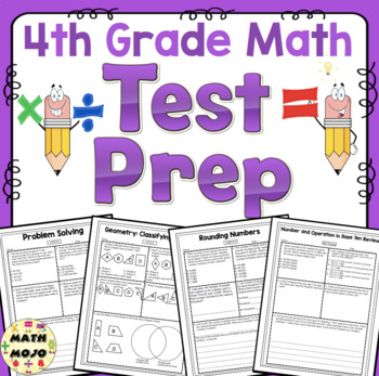 Preview of 4th Grade Math Test Prep All Standards Bundle
