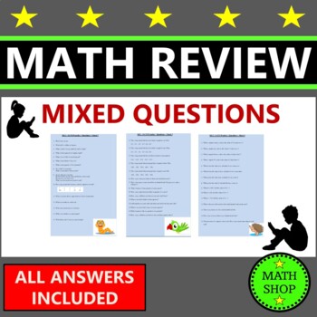 Preview of Math Test Prep 6th Grade Math Review Mental Math 5th Grade Math