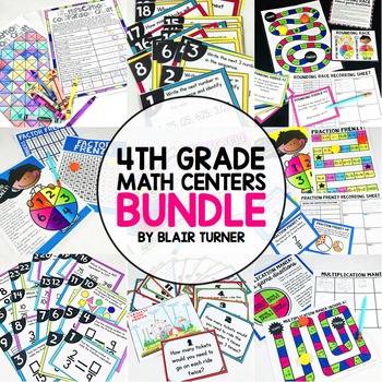 Preview of 4th Grade Math Centers {ALL STANDARDS BUNDLE}